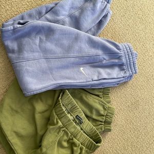 BRANDY MELVILLE & NIKE 2pc colored sweatpants bundle